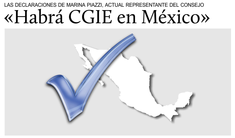 CGIE, Marina Piazzi: Recuperamos la representacin de Mxico.