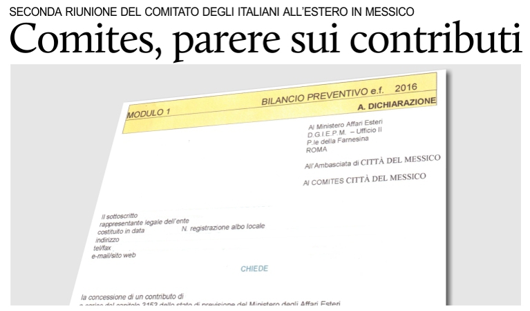 Comites Messico, analizzate le richieste di contributi di 3 associazioni.