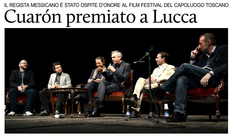 Il regista messicano Alfonso Cuarn premiato al Festival del cinema di Lucca.