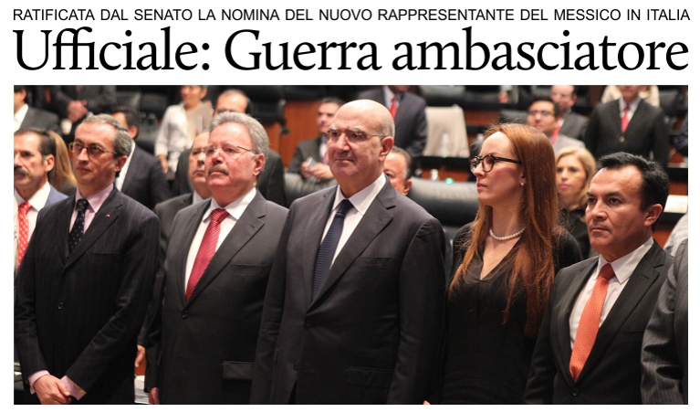 Juan Jos Guerra  ufficialmente il nuovo ambasciatore del Messico in Italia.