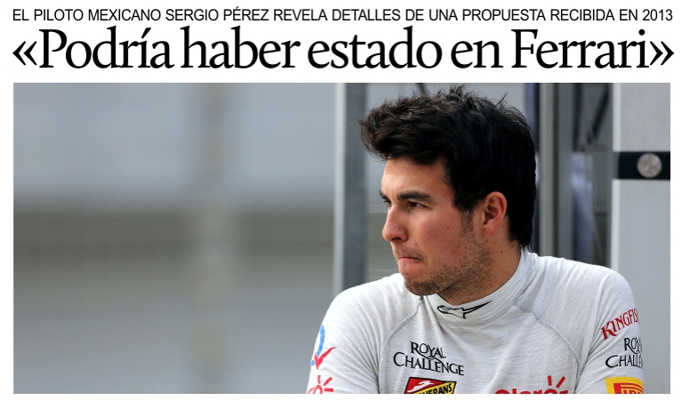Las revelaciones de Checo Prez: Podra haber estado en Ferrari.