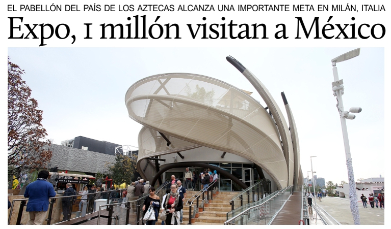 Expo Miln 2015, el pabelln de Mxico llega a un milln de visitantes.