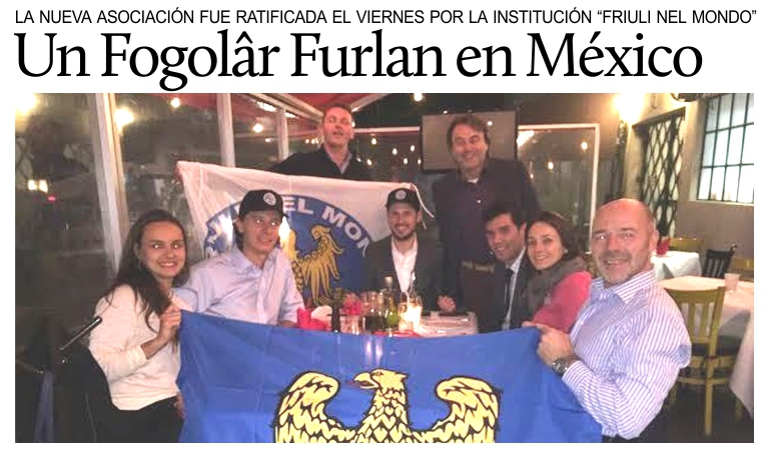 Nace la asociacin Fogolrs Furlans de la Ciudad de Mxico.