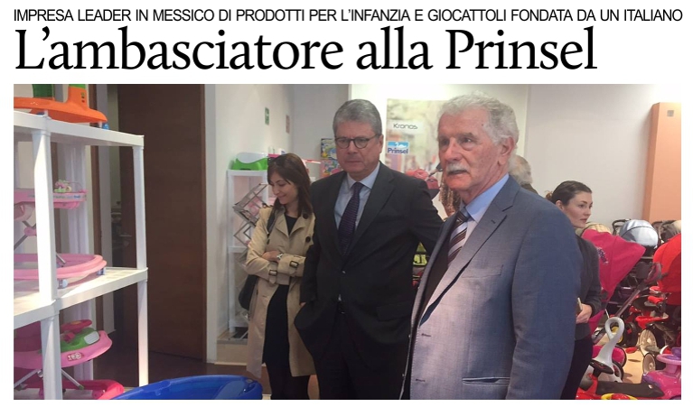 Lambasciatore Busacca ha visitato la Prinsel, dell'imprenditore italiano Enrico Pagani.