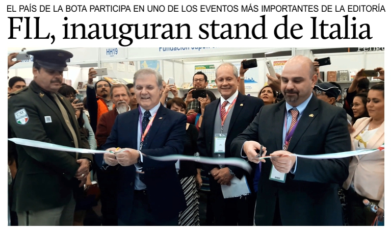 Inauguran stand de Italia en la Feria Internacional del Libro de Guadalajara.