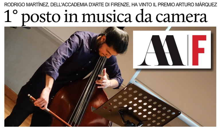 Rodrigo Martnez, dellAccademia d'Arte di Firenze, ha vinto il concorso Arturo Mrquez per orchestra da camera.