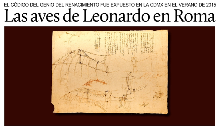Exponen en Roma el cdigo sobre las aves de Leonardo que estuvo en Mxico en 2015.