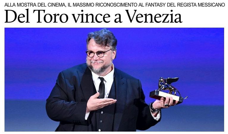Venezia, Leone d'oro al regista messicano Guillermo del Toro.