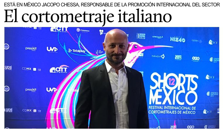Visita en Mxico de Jacopo Chessa, director del Centro Nacional del Cortmetraje de Italia.