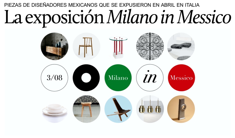 Milano in Messico, piezas de diseadores mexicanos expuestas en abril en Italia.