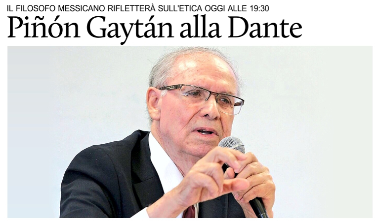 Serata filosofica alla Dante Alighieri con Francisco Pin Gaytn.