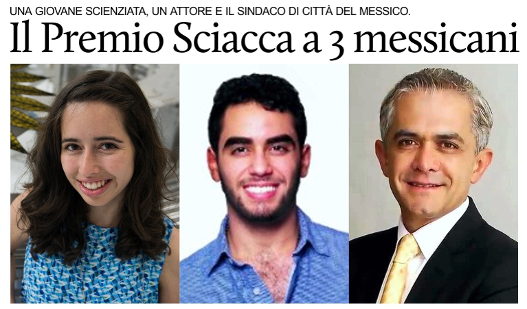 Tre messicani ricevono il Premio Sciacca a Roma.