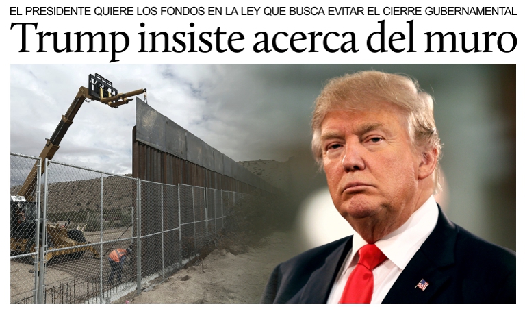 Mxico-Estados Unidos: Trump insiste acerca del muro.