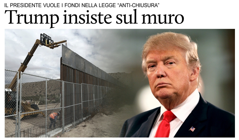 Usa-Messico: Trump insiste sul muro.