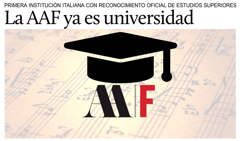 La AAF es la primera universidad italiana en Mxico que otorga ttulos reconocidos por el gobierno.