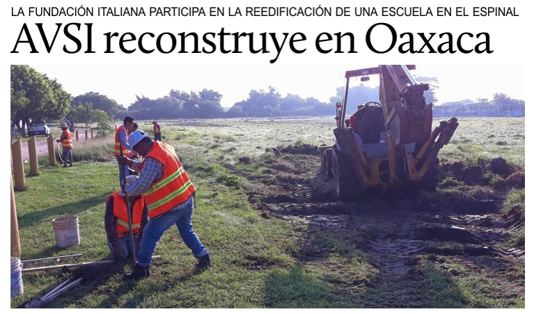 Oaxaca: la fundacin italiana AVSI participa en la reconstruccin.