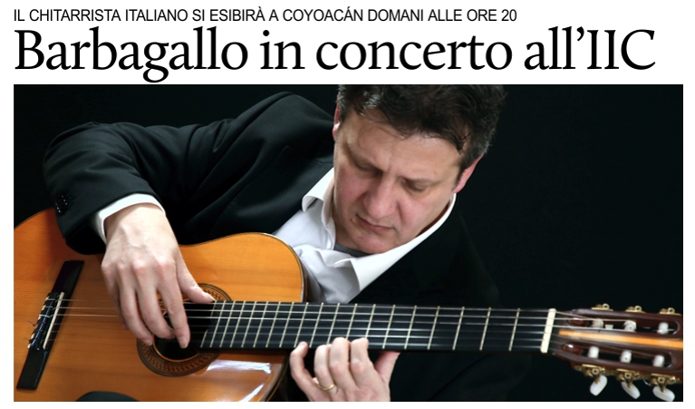 Fabio Barbagallo in concerto a Citt del Messico.