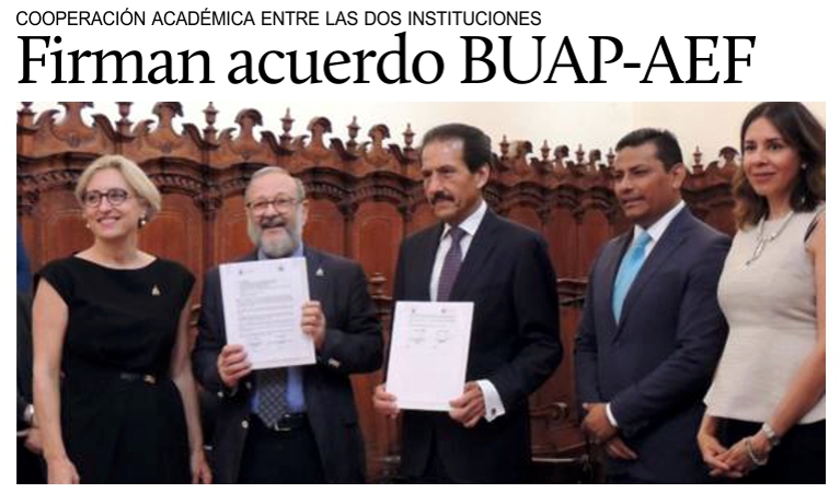 Firman convenio entre la BUAP y la Academia Europea de Florencia.
