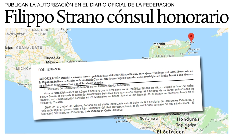 Filippo Strano nuevo Cnsul Honorario de Italia en Cancn.