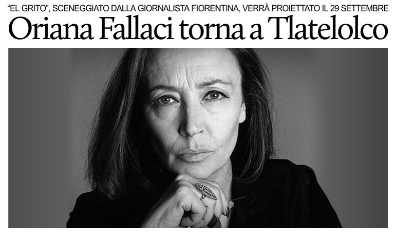 Oriana Fallaci torna a Tlatelolco.