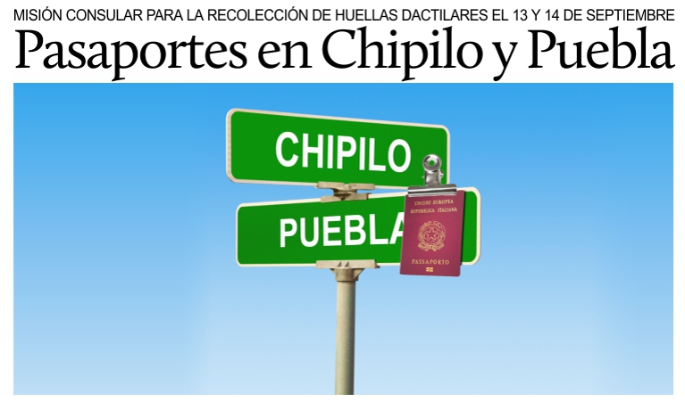 Pasaportes: recoleccin de huellas en Chipilo y Puebla.