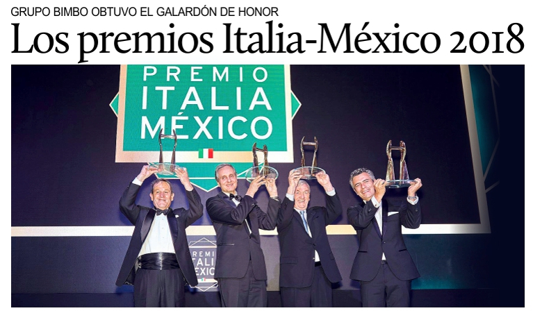 Los premios Italia-Mxico 2018.