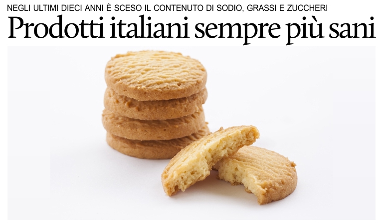 Dolci, cracker e gelati italiani sempre pi sani.