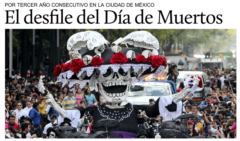 El desfile del Da de Muertos.