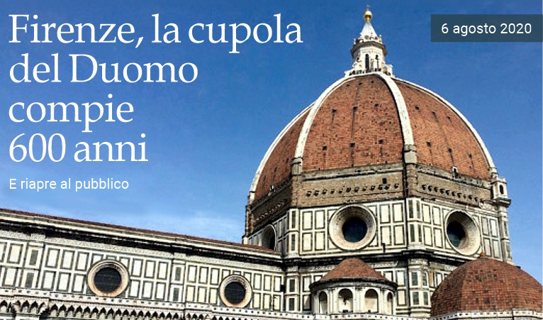 Firenze, la cupola del Duomo compie 600 anni