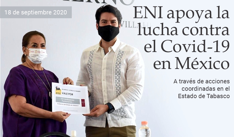 ENI apoya la lucha contra el Covid-19 en Mxico
