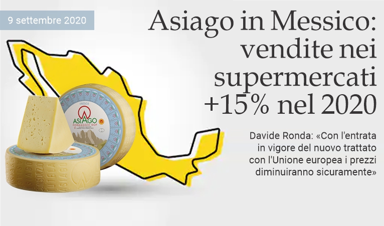 Asiago in Messico: vendite nei supermercati +15%