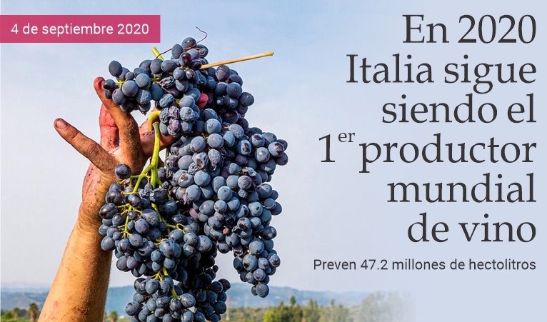 En 2020 Italia sigue siendo 1er productor de vino del mundo