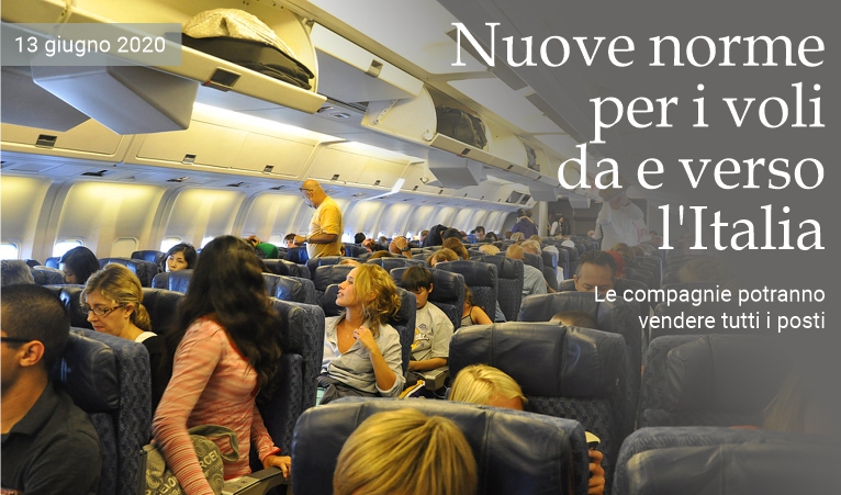 Nuove norme per i voli da e verso l'Italia
