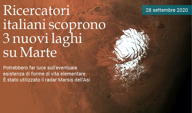 Ricercatori italiani scoprono una rete di laghi su Marte