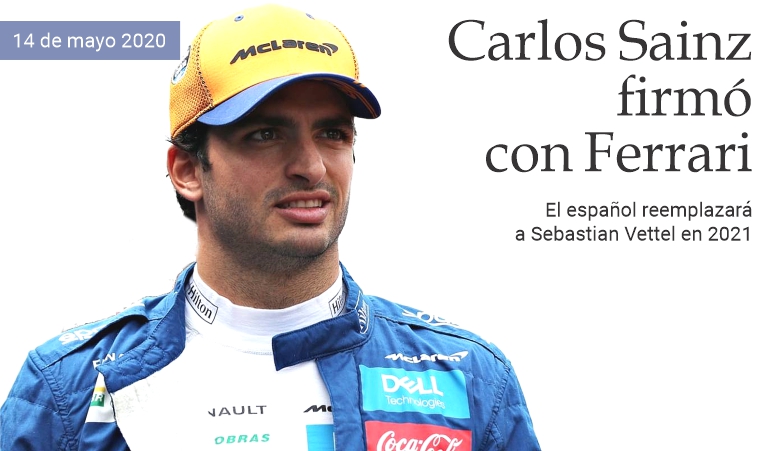Carlos Sainz firm con Ferrari