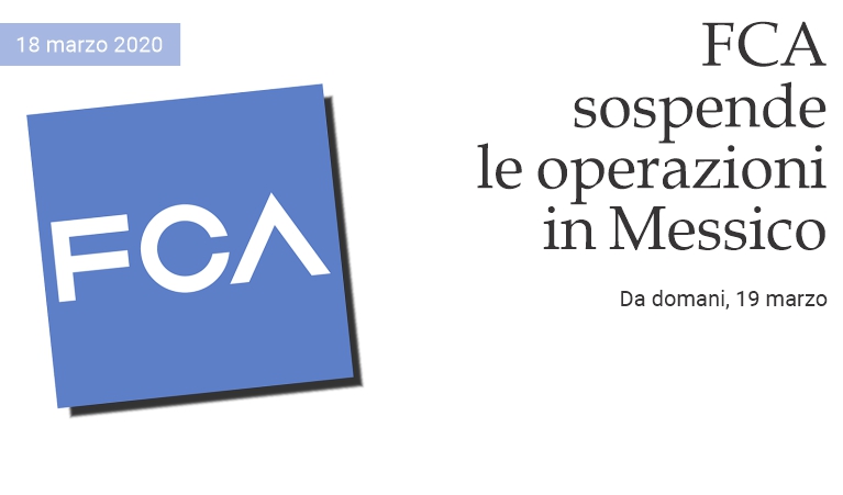 FCA sospende le operazioni in Messico