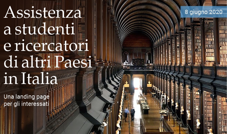 Assistenza a studenti/ricercatori di altri Paesi in Italia