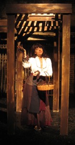 Silvia Giampaola al teatro LaMaMa di New York, in "Caravaggio chiaroscuro", regia di George Drance.