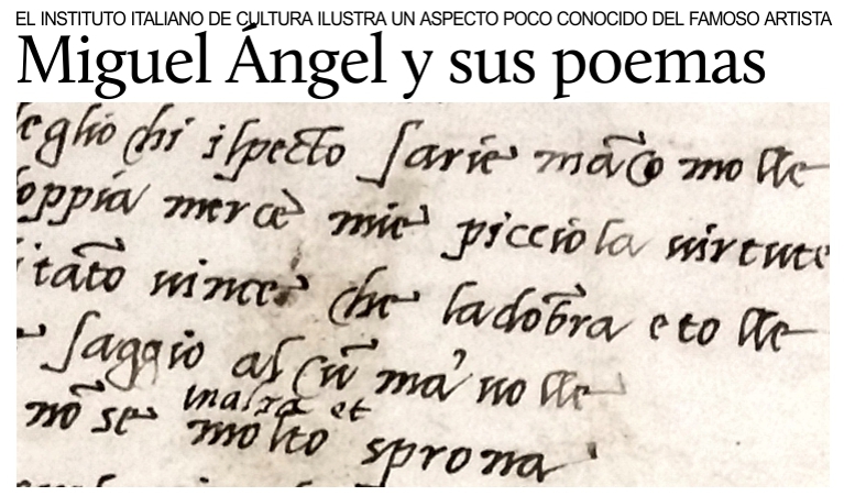Poemas manuscritos de Miguel ngel en muestra a partir de hoy en el IIC del DF.