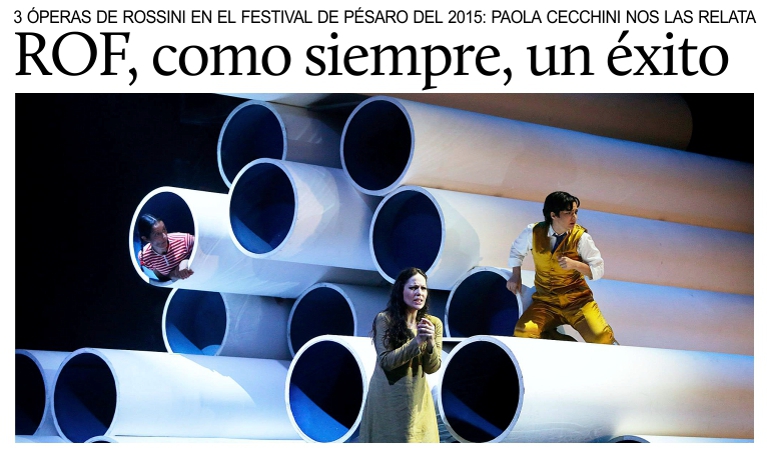 Rossini Opera Festival 2015: como siempre, un xito.
