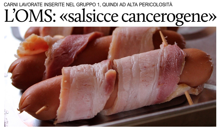 LOms ha deciso: wurstel e pancetta cancerogeni.