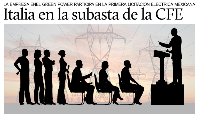 Primera subasta mexicana para la venta de electricidad: Italia participa.