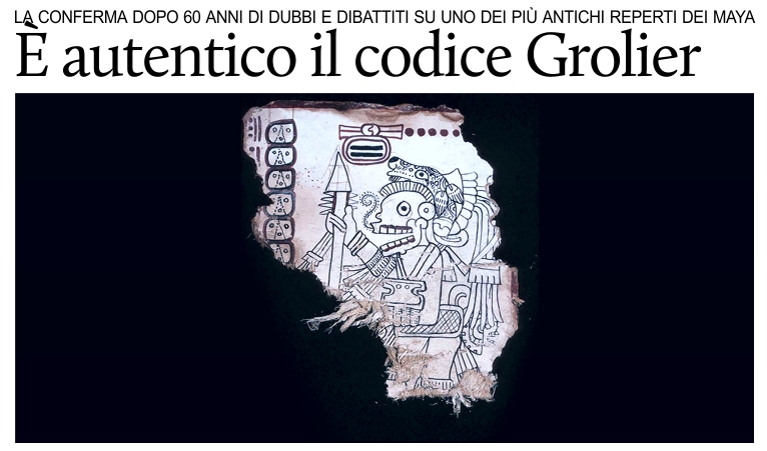 � autentico il codice Grolier dei Maya.