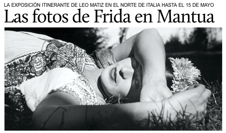 Retratos fotogrficos de Frida Kahlo en Mantua hasta el 15 de mayo.