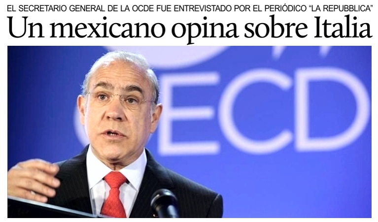 El mexicano Jos ngel Gurra, Secretario General de la OCDE, opina acerca de Italia.