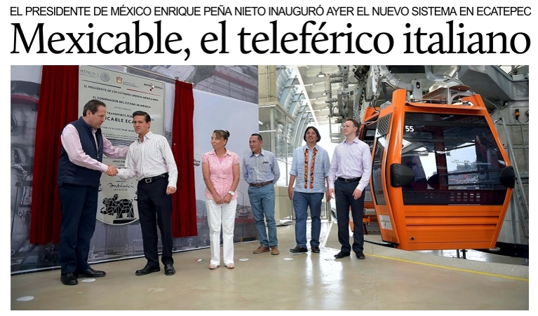 Mexicable, el telef�rico italiano abre en el Valle de M�xico.
