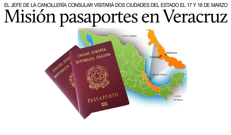El 17 y 18 de marzo misin pasaportes en el Estado de Veracruz.