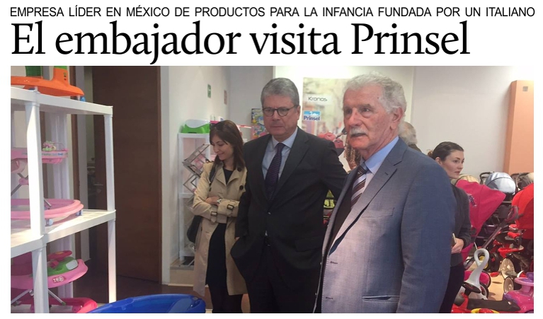 El embajador Busacca visit Prinsel, del empresario italiano Enrico Pagani.