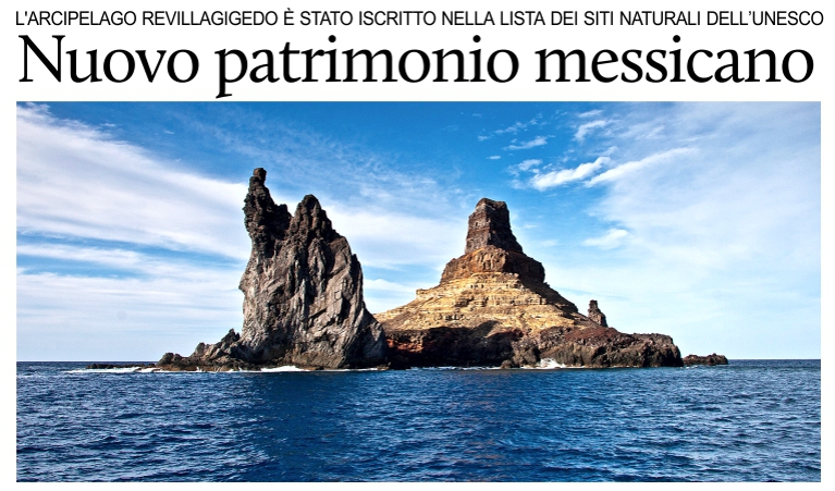 L'arcipelago messicano di Revillagigedo iscritto nel Patrimonio Naturale dell'Unesco.