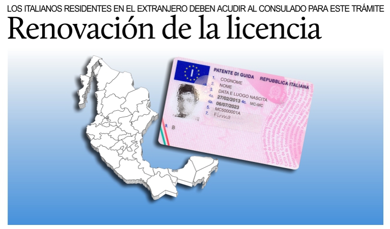 Renovacin en la Embajada de la licencia italiana para conducir.